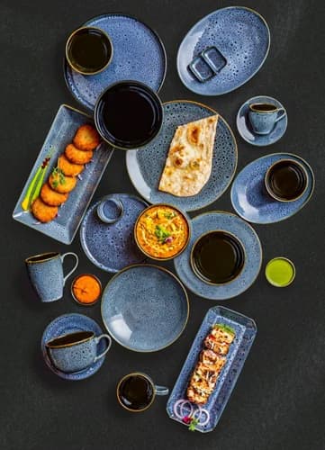 Vektor Azure Speckled Dinner Plate