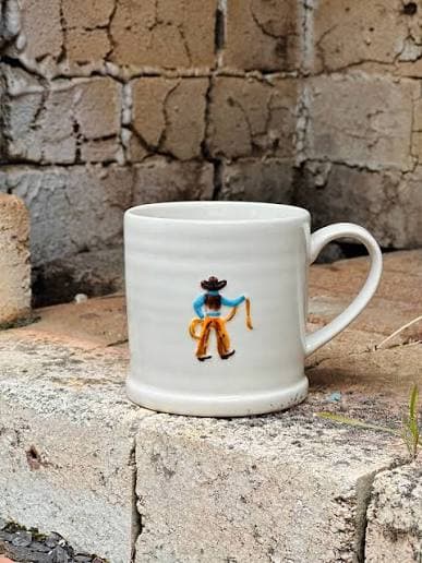 Handcrafted Cowboy Ceramic Mug
