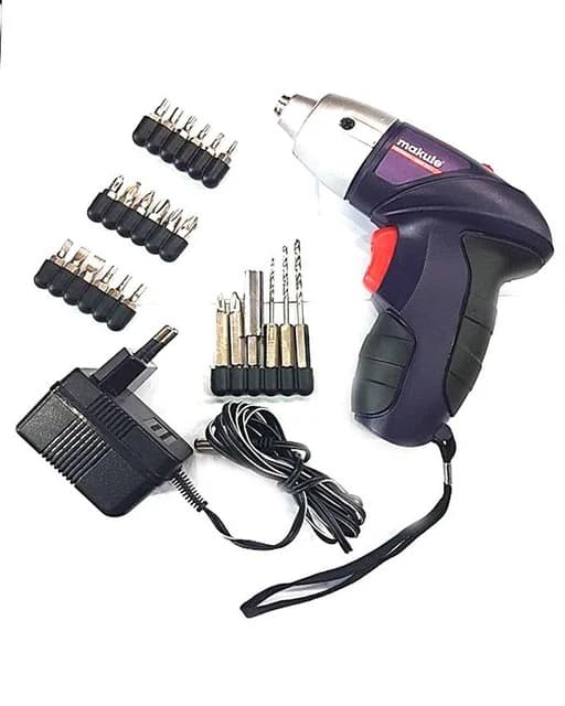 Compact Cordless Screwdriver & Drill Bit Accessory Kit